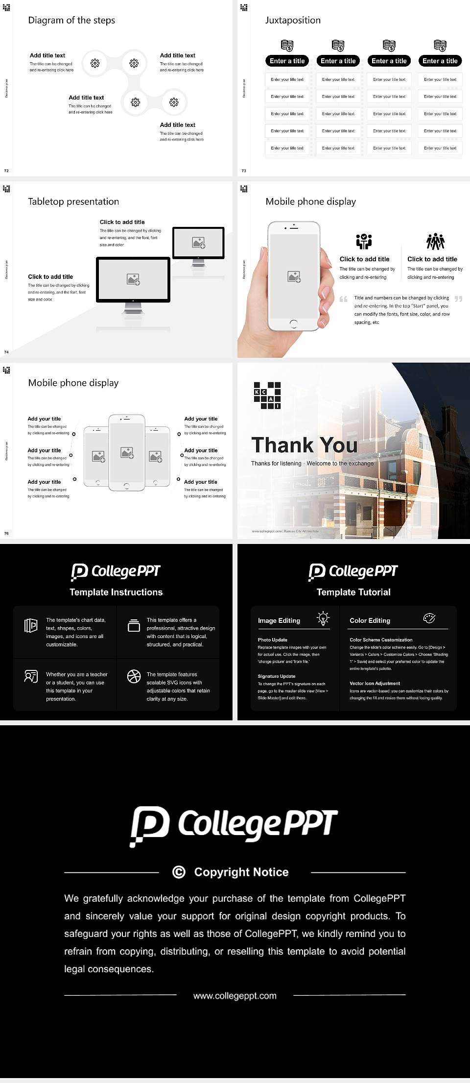 Kansas City Art Institute Competition/Entrepreneurship Contest PPT Template4:3 ratio PPT effect preview image9