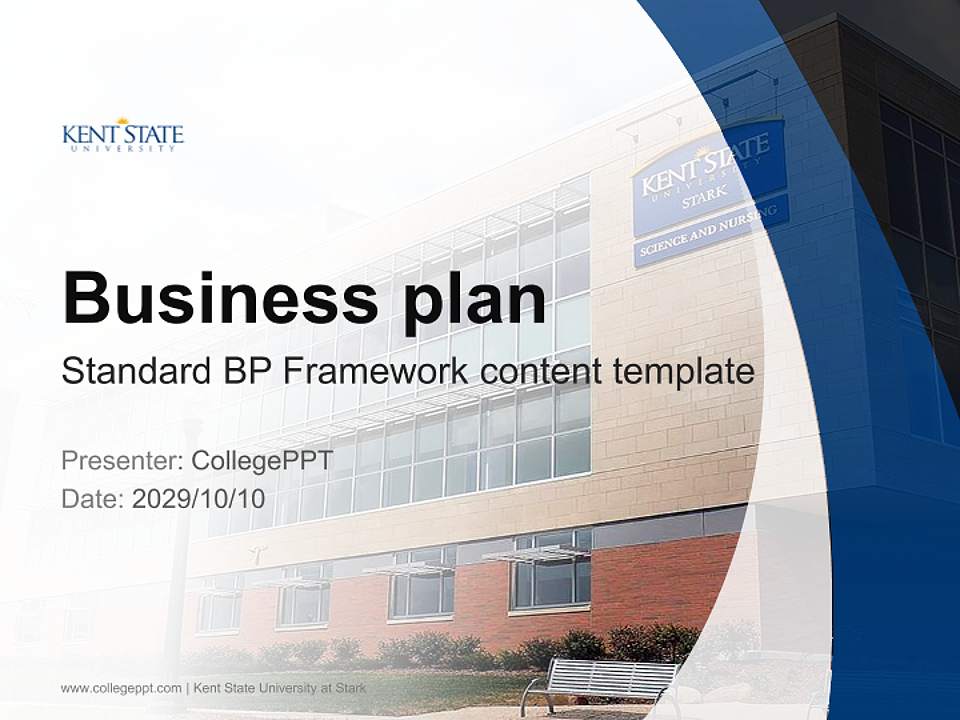 Kent State University at Stark Competition/Entrepreneurship Contest PPT Template4:3 ratio PPT effect preview image9
