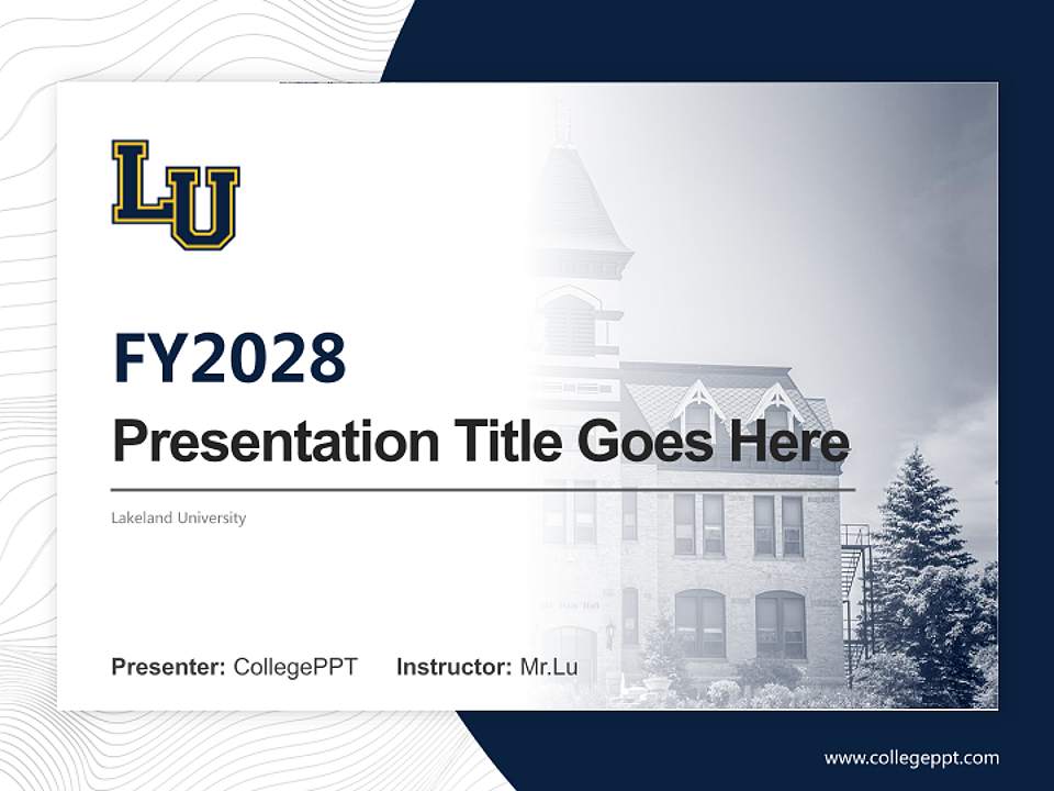 Lakeland University Academic Presentation/Research Findings Report PPT Template4:3 ratio PPT effect preview image5