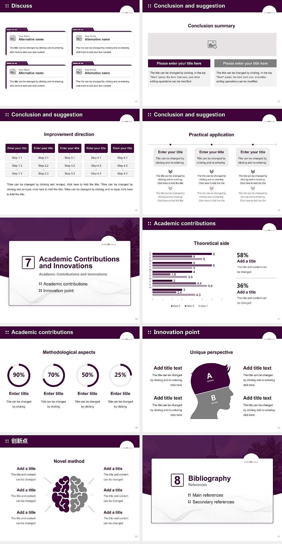 Kuyper College Graduation Thesis Defense PPT Template4:3 ratio PPT effect preview image6