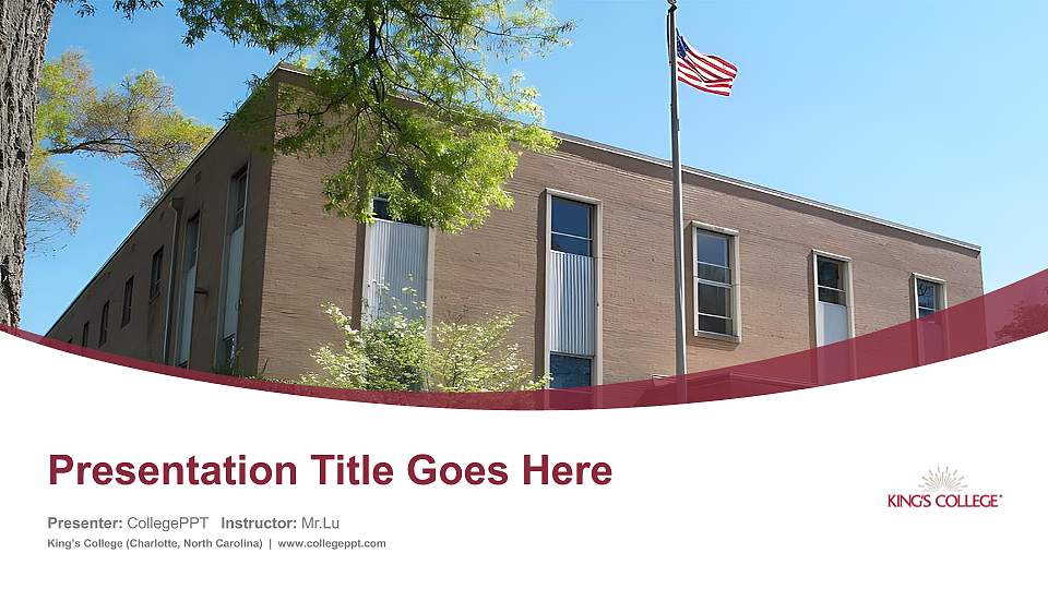 King’s College (Charlotte, North Carolina) Course/Courseware Creation PPT Template16:9 ratio PPT effect preview image