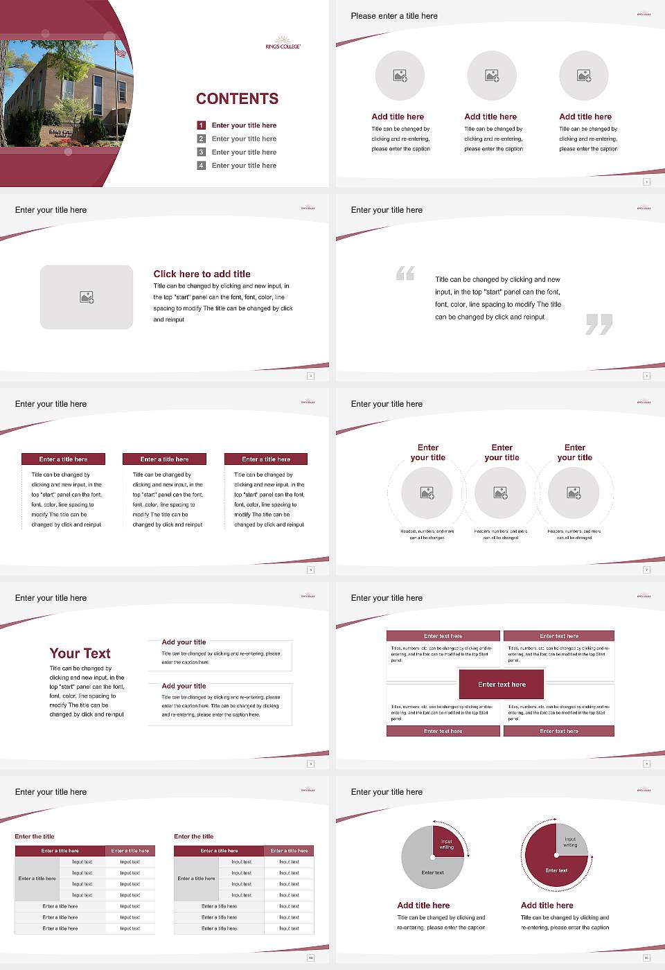 King’s College (Charlotte, North Carolina) Course/Courseware Creation PPT Template16:9 ratio PPT effect preview image2