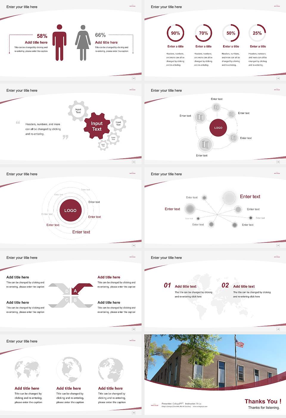 King’s College (Charlotte, North Carolina) Course/Courseware Creation PPT Template16:9 ratio PPT effect preview image4