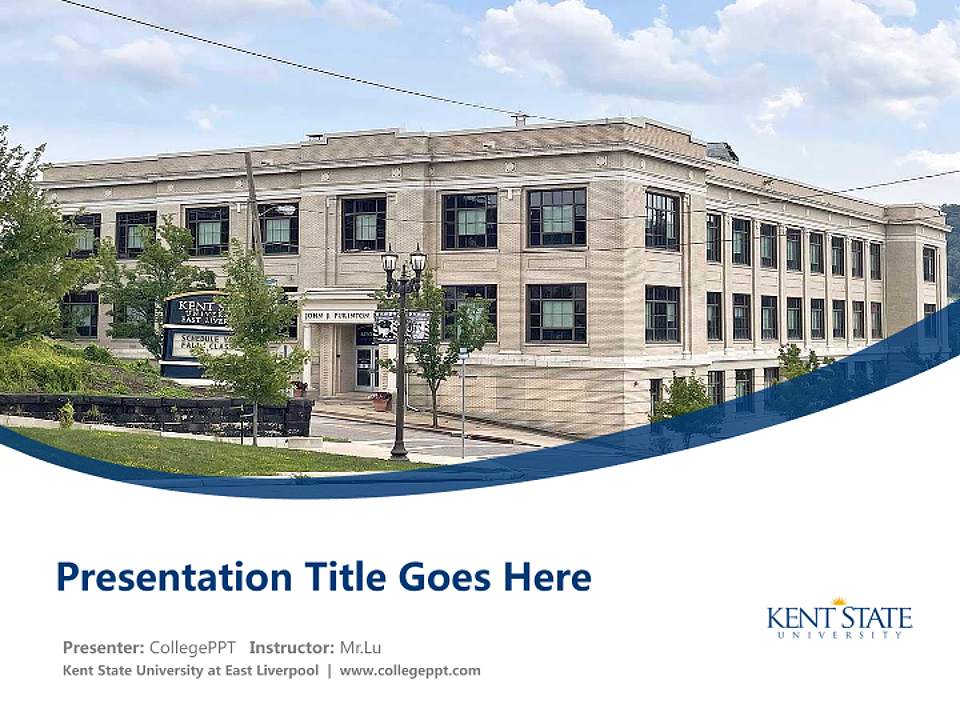 Kent State University at East Liverpool Course/Courseware Creation PPT Template4:3 ratio PPT effect preview image5
