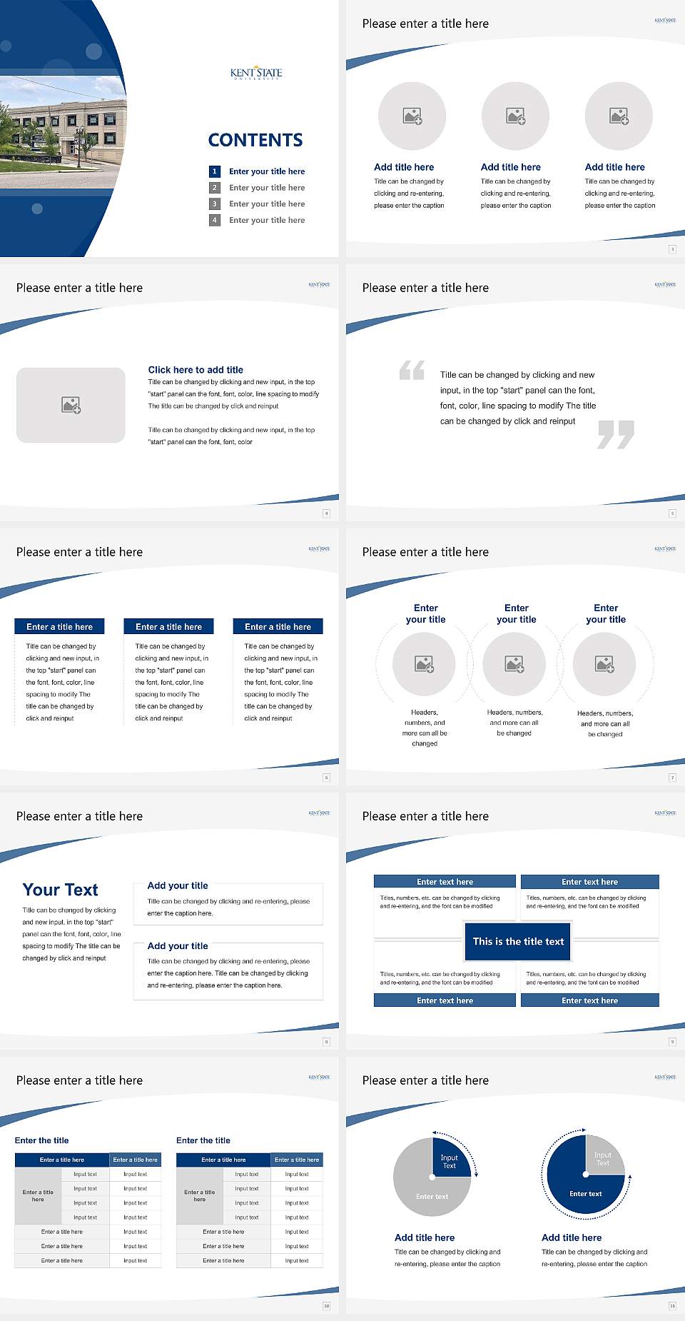 Kent State University at East Liverpool Course/Courseware Creation PPT Template4:3 ratio PPT effect preview image2