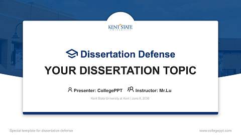 Kent State University at Kent Graduation Thesis Defense PPT Template