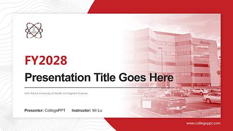 John Patrick University of Health and Applied Sciences Academic Presentation/Research Findings Report PPT Template