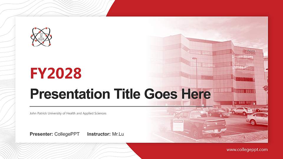 John Patrick University of Health and Applied Sciences Academic Presentation/Research Findings Report PPT Template16:9 ratio PPT effect preview image