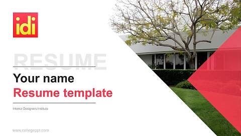 Interior Designers Institute Resume PPT Template