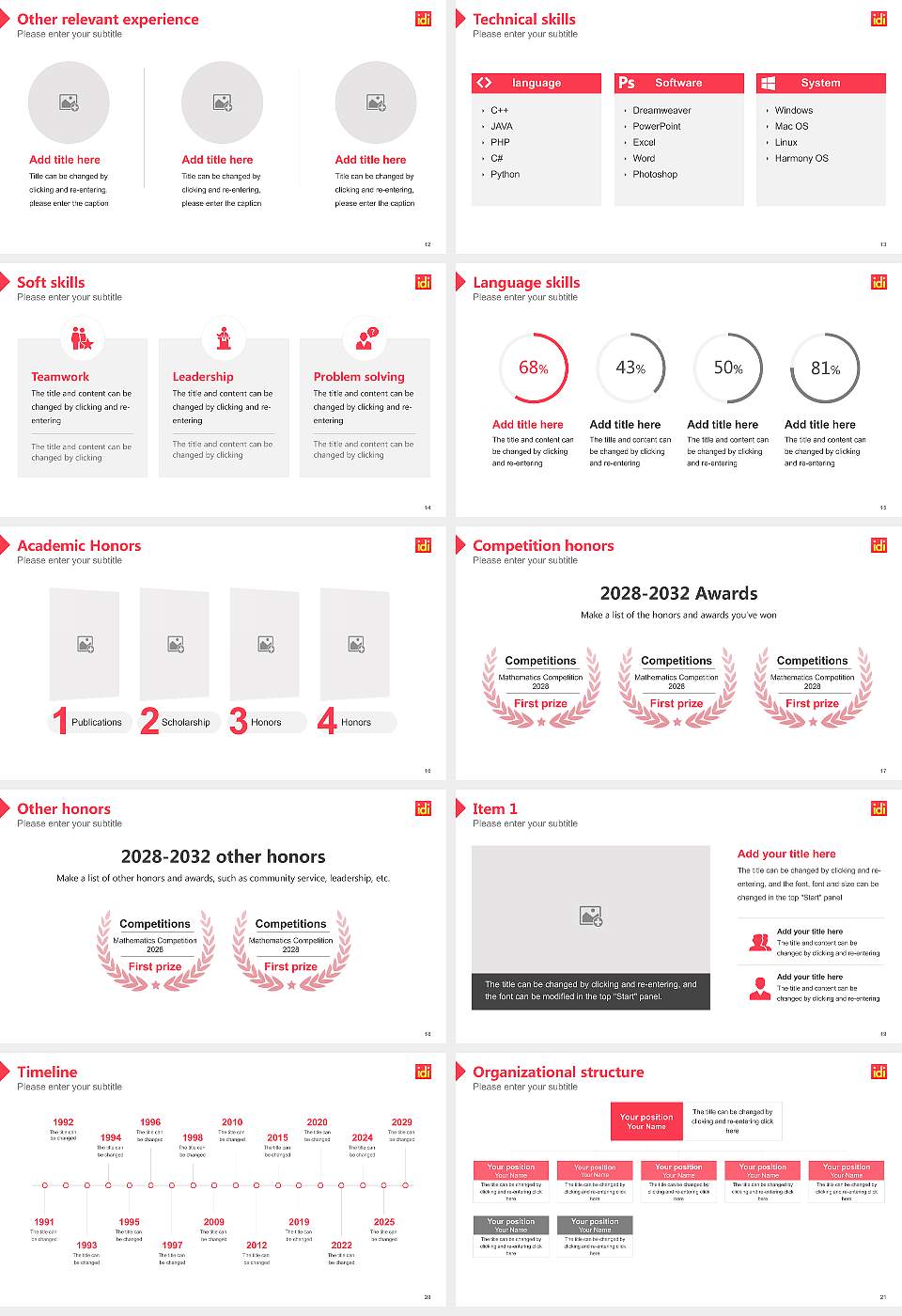 Interior Designers Institute Resume PPT Template16:9 ratio PPT effect preview image3