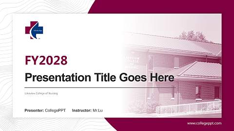 Lakeview College of Nursing Academic Presentation/Research Findings Report PPT Template