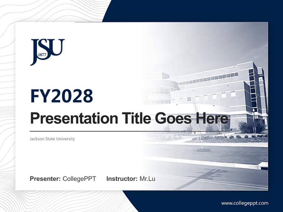 Jackson State University Academic Presentation/Research Findings Report PPT Template4:3 ratio PPT effect preview image5