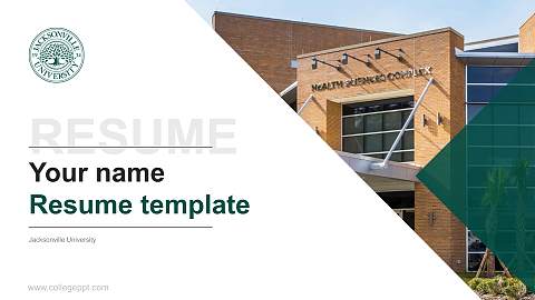 Jacksonville University Resume PPT Template