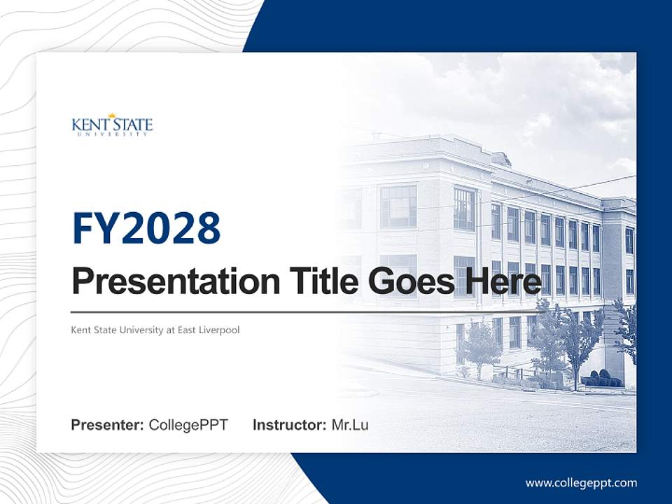 Kent State University at East Liverpool Academic Presentation/Research Findings Report PPT Template4:3 ratio PPT effect preview image5