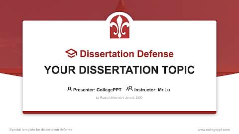 La Roche University Graduation Thesis Defense PPT Template