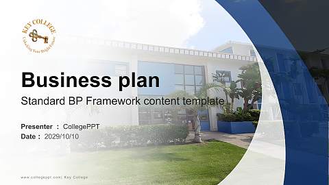 Key College Competition/Entrepreneurship Contest PPT Template