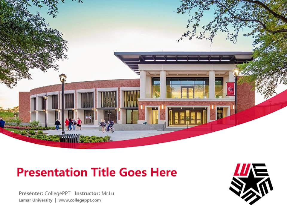 Lamar University Course/Courseware Creation PPT Template4:3 ratio PPT effect preview image5