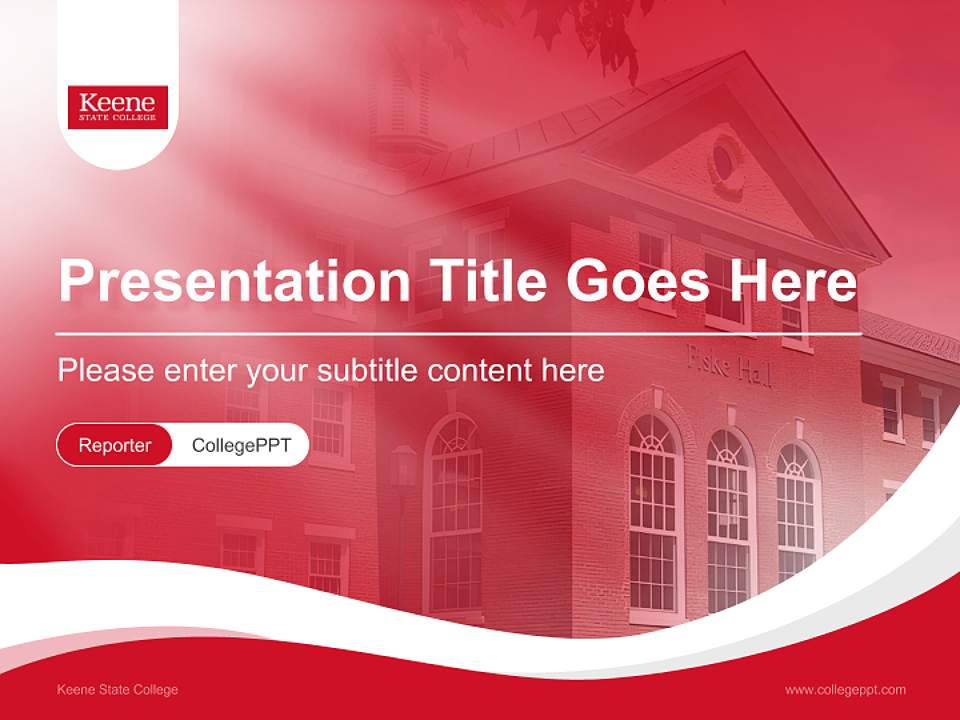 Keene State College Lecture Sharing and Networking Event PPT Template4:3 ratio PPT effect preview image4