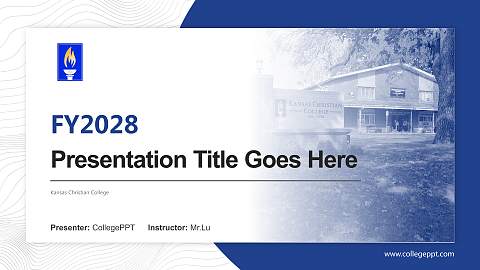 Kansas Christian College Academic Presentation/Research Findings Report PPT Template
