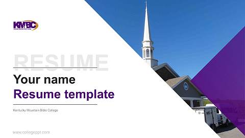 Kentucky Mountain Bible College Resume PPT Template