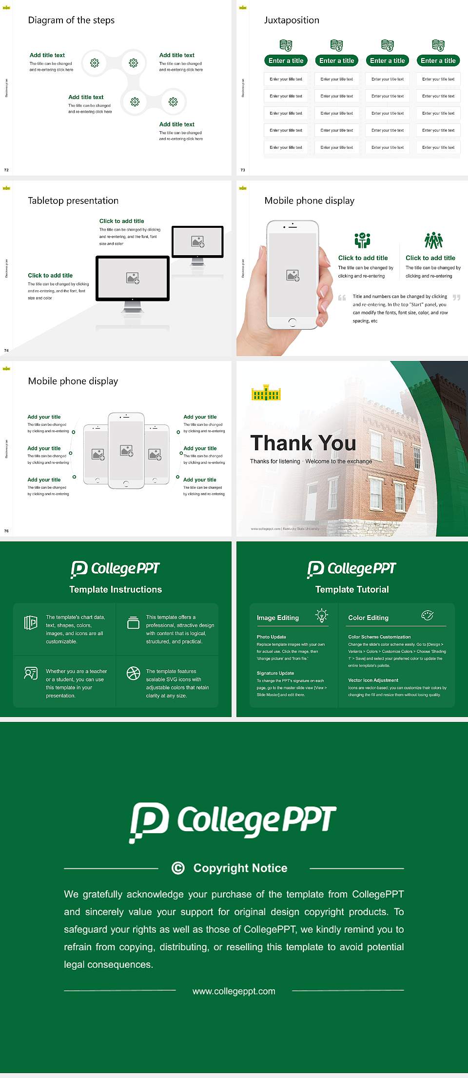 Kentucky State University Competition/Entrepreneurship Contest PPT Template4:3 ratio PPT effect preview image9