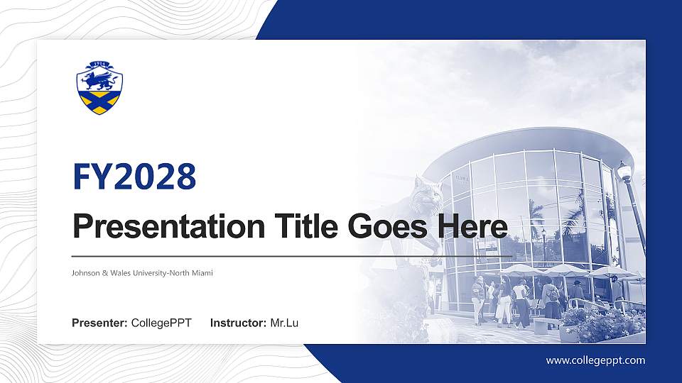 Johnson & Wales University-North Miami Academic Presentation/Research Findings Report PPT Template16:9 ratio PPT effect preview image