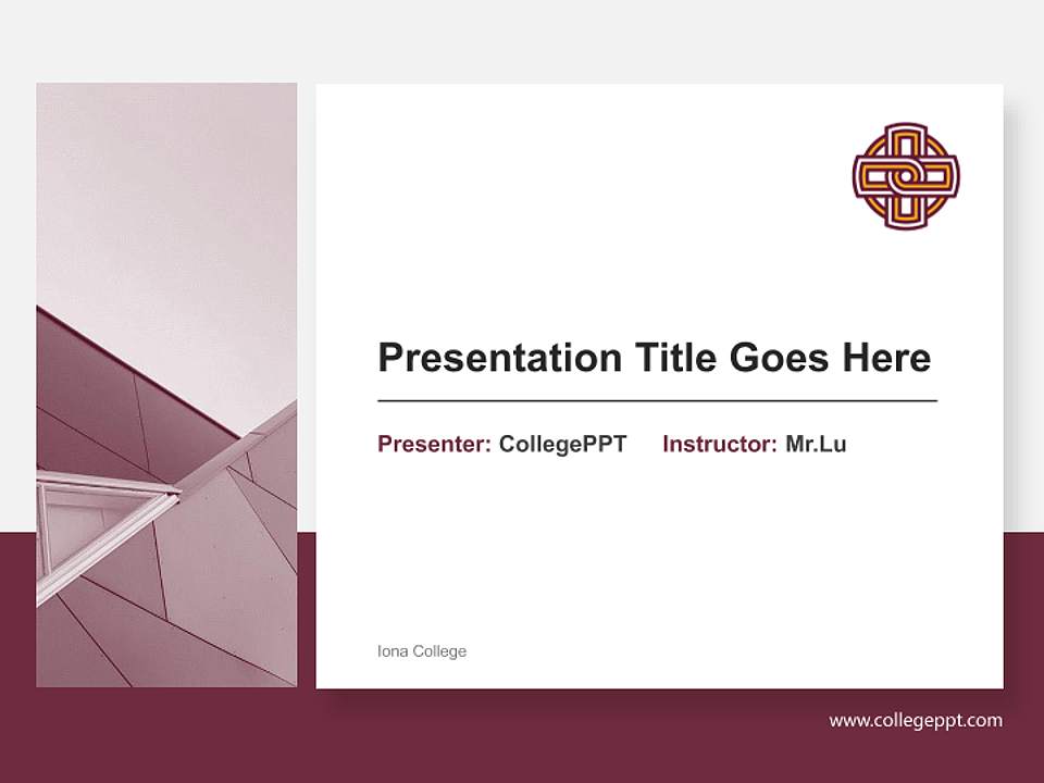 Iona College General Purpose PPT Template4:3 ratio PPT effect preview image6