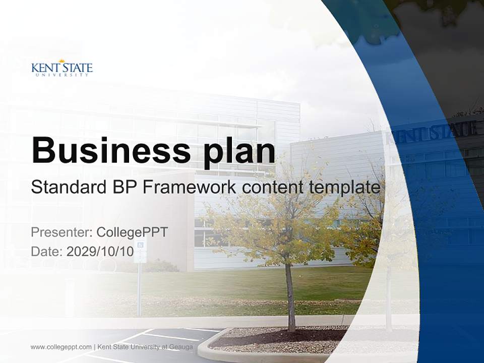 Kent State University at Geauga Competition/Entrepreneurship Contest PPT Template4:3 ratio PPT effect preview image9