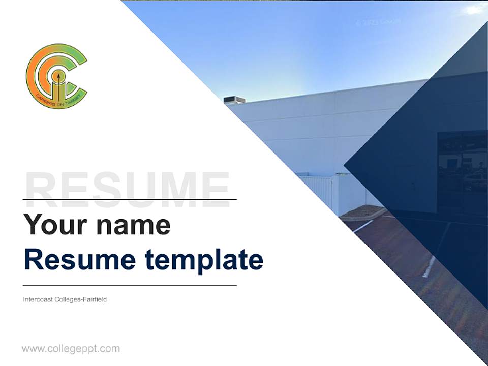 Intercoast Colleges-Fairfield Resume PPT Template4:3 ratio PPT effect preview image5
