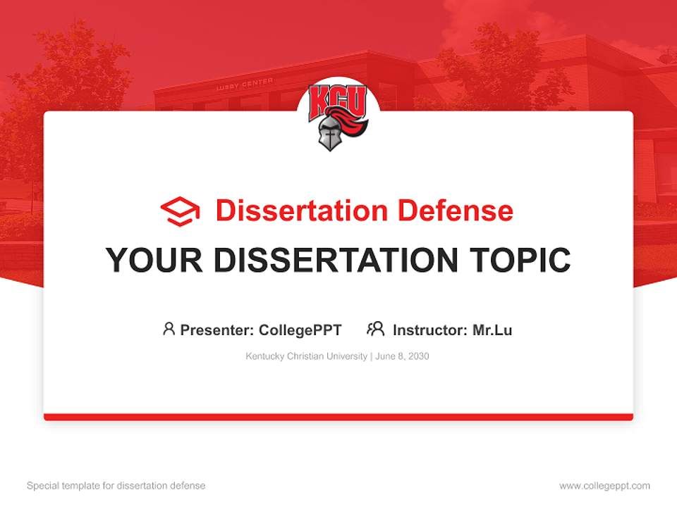 Kentucky Christian University Graduation Thesis Defense PPT Template4:3 ratio PPT effect preview image7