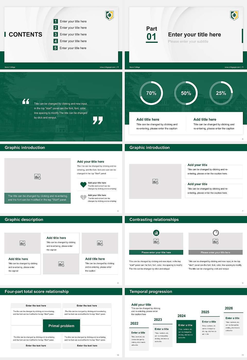 Keuka College Thesis Proposal/Graduation Defense PPT Template16:9 ratio PPT effect preview image2