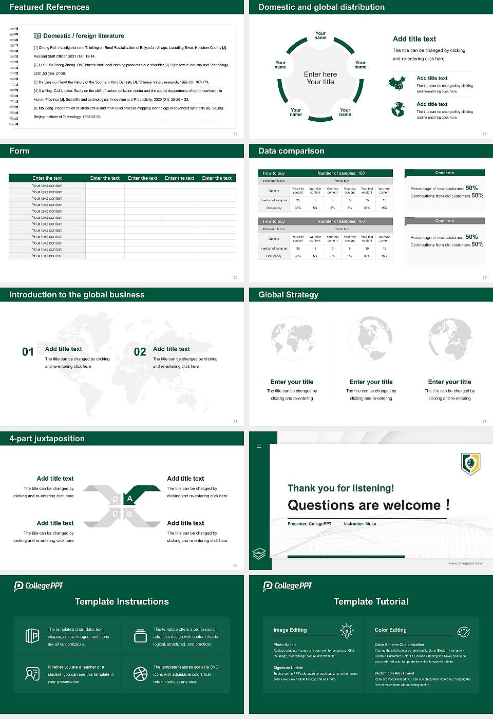 Keuka College Thesis Proposal/Graduation Defense PPT Template16:9 ratio PPT effect preview image4