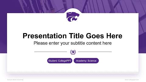 Kansas State University National Scholarship Defense PPT Template