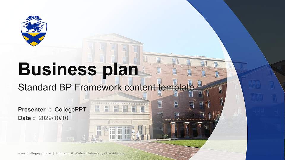 Johnson & Wales University-Providence Competition/Entrepreneurship Contest PPT Template16:9 ratio PPT effect preview image