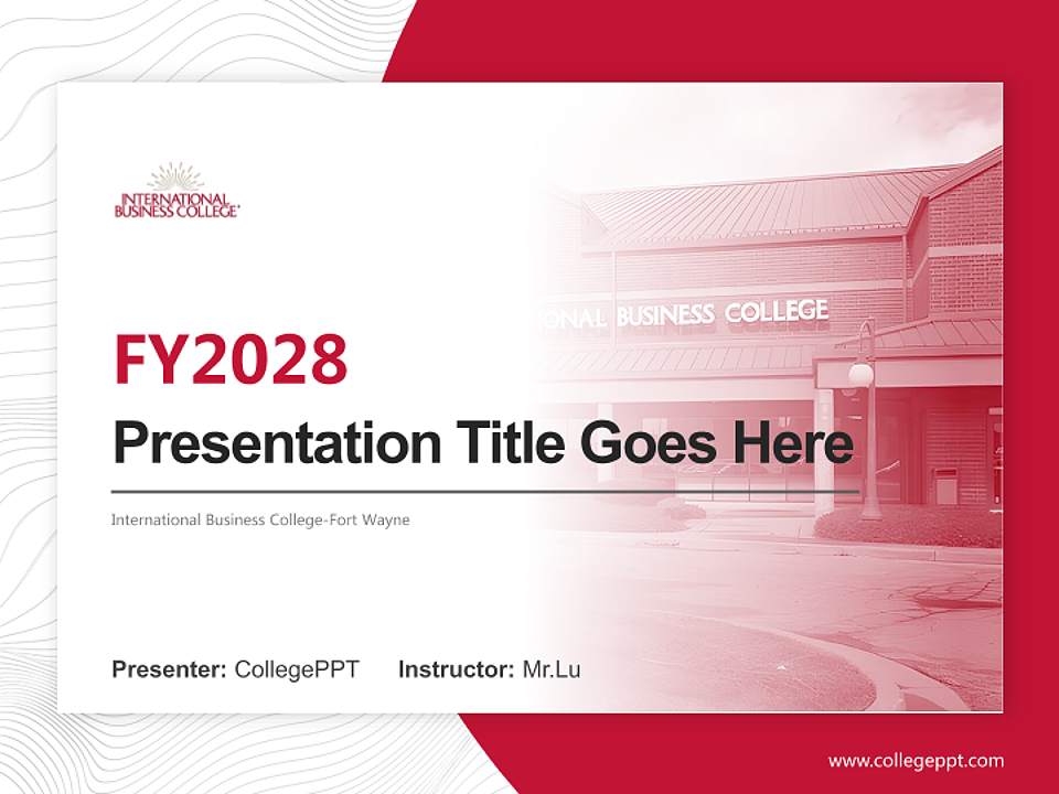 International Business College-Fort Wayne Academic Presentation/Research Findings Report PPT Template4:3 ratio PPT effect preview image5