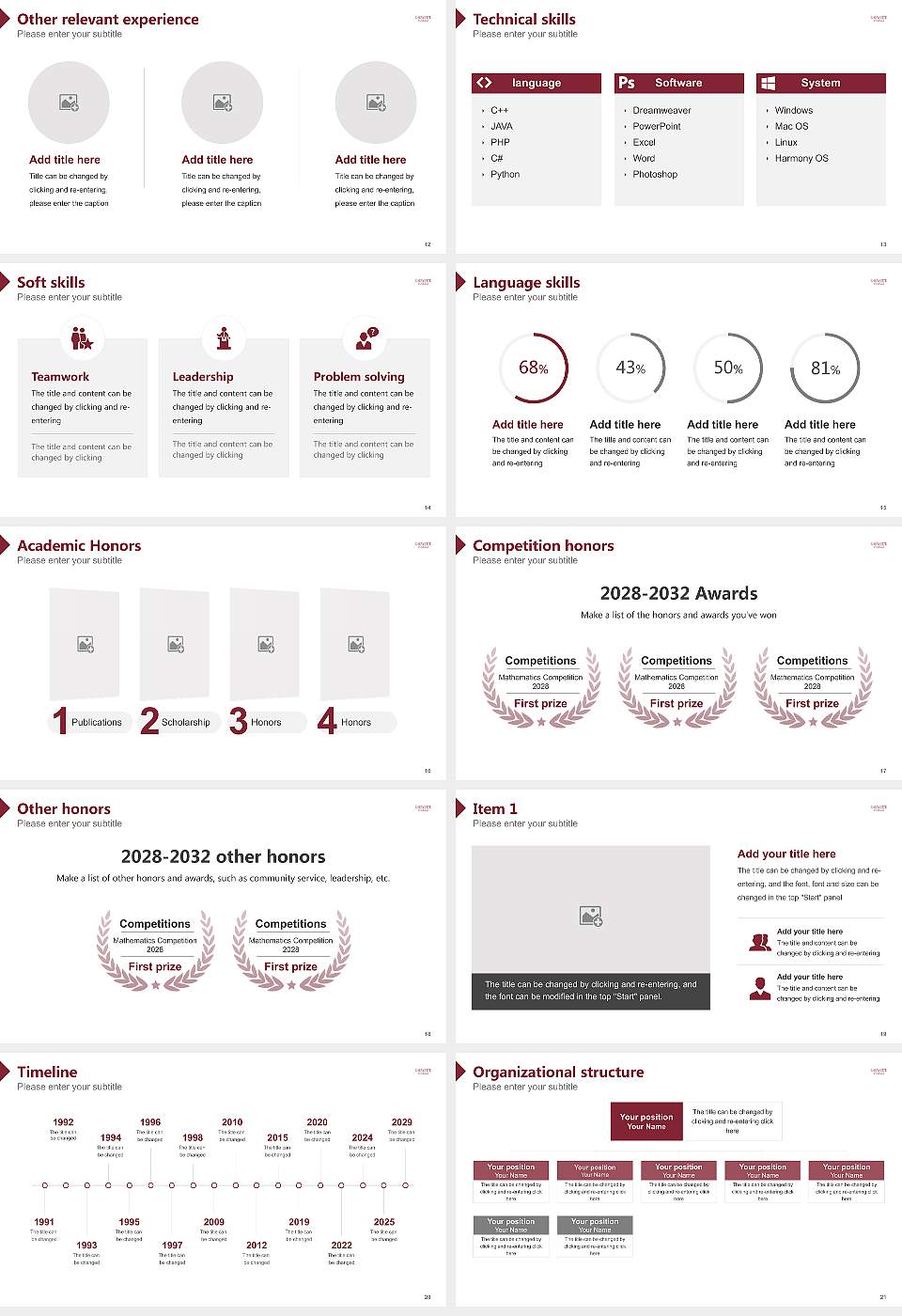 Lafayette College Resume PPT Template16:9 ratio PPT effect preview image3
