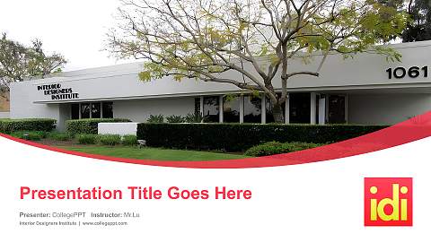 Interior Designers Institute Course/Courseware Creation PPT Template