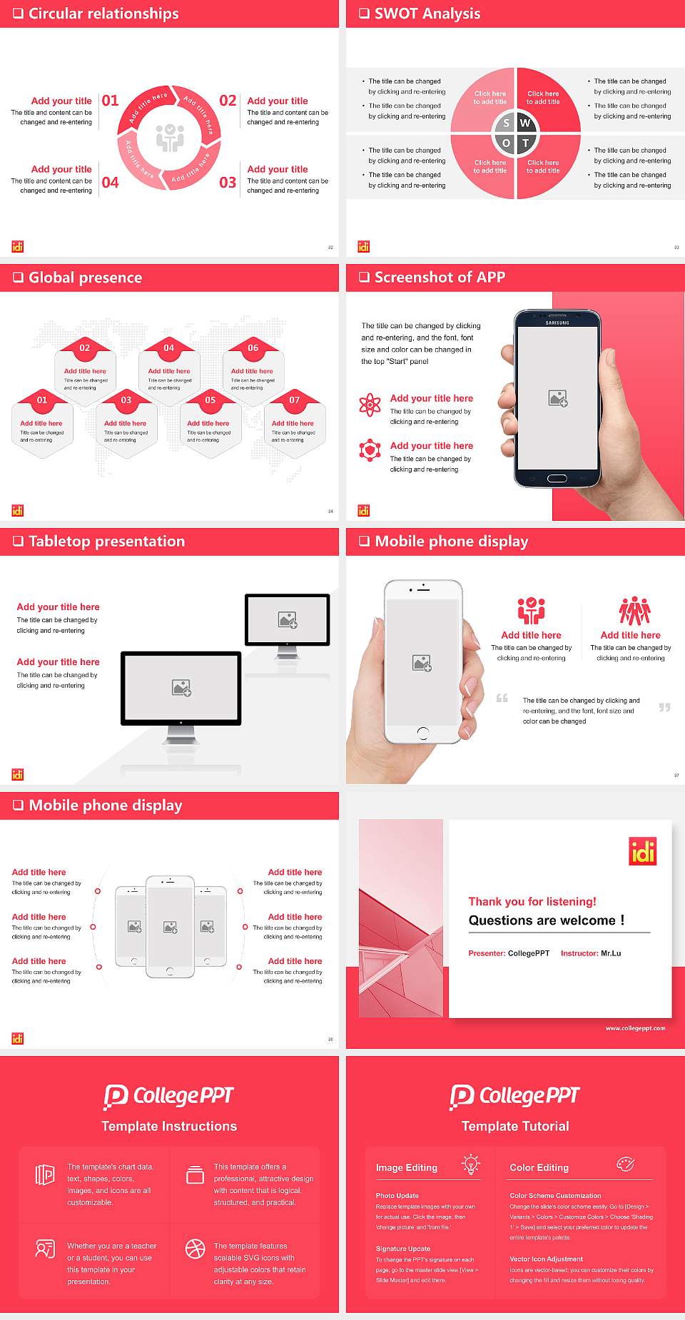 Interior Designers Institute General Purpose PPT Template4:3 ratio PPT effect preview image5