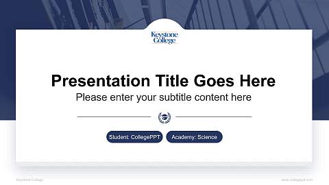 Keystone College National Scholarship Defense PPT Template