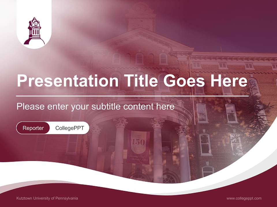 Kutztown University of Pennsylvania Lecture Sharing and Networking Event PPT Template4:3 ratio PPT effect preview image4