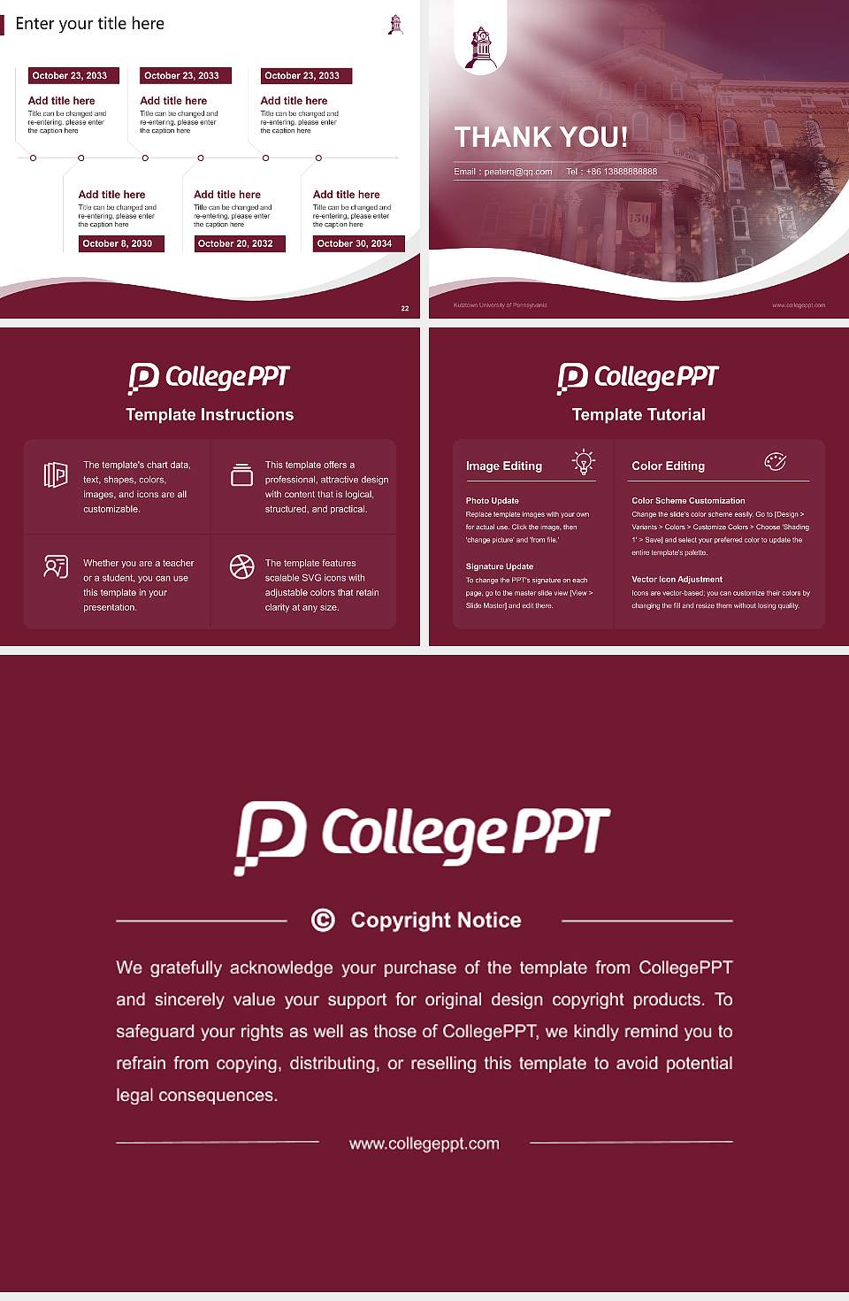 Kutztown University of Pennsylvania Lecture Sharing and Networking Event PPT Template4:3 ratio PPT effect preview image4