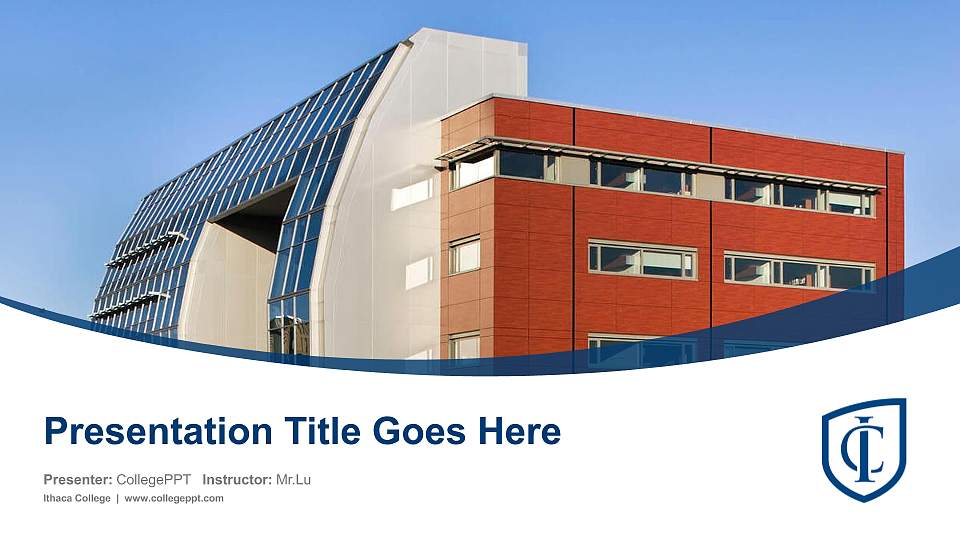 Ithaca College Course/Courseware Creation PPT Template16:9 ratio PPT effect preview image