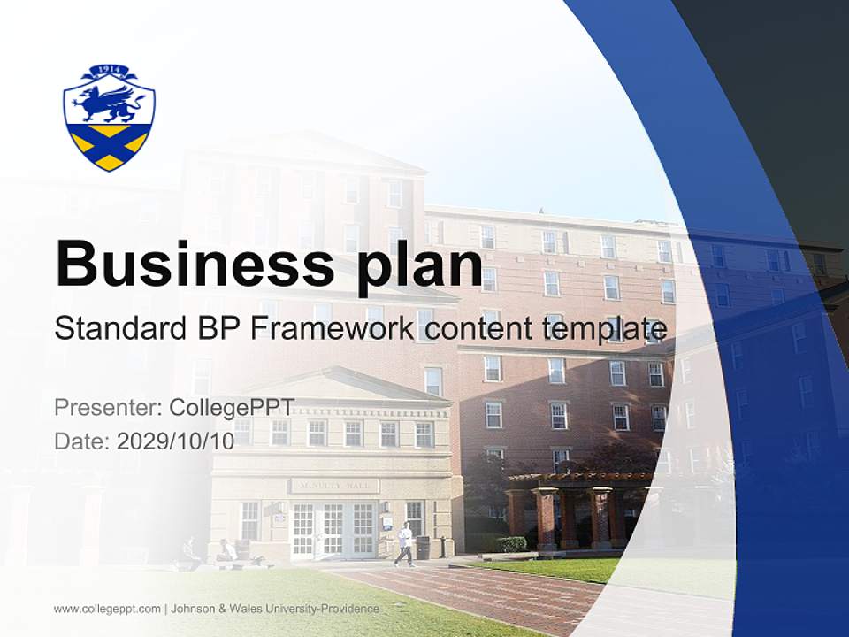 Johnson & Wales University-Providence Competition/Entrepreneurship Contest PPT Template4:3 ratio PPT effect preview image9