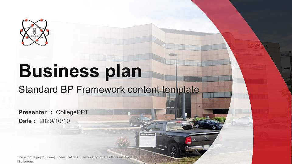 John Patrick University of Health and Applied Sciences Competition/Entrepreneurship Contest PPT Template16:9 ratio PPT effect preview image