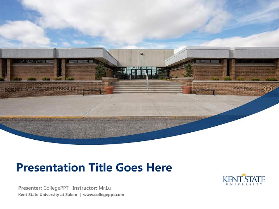 Kent State University at Salem Course/Courseware Creation PPT Template4:3 ratio PPT effect preview image5