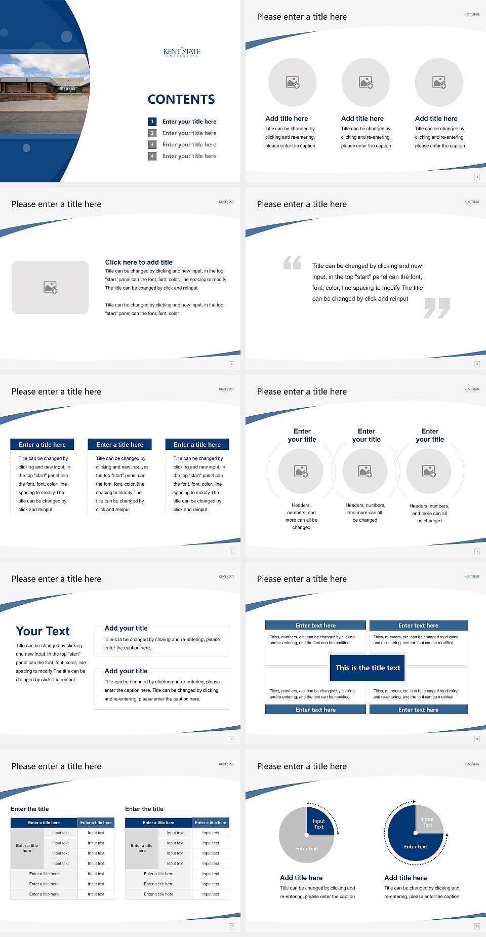 Kent State University at Salem Course/Courseware Creation PPT Template4:3 ratio PPT effect preview image2