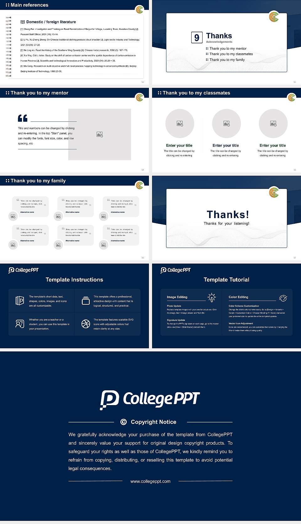 Intercoast Colleges-Fairfield Graduation Thesis Defense PPT Template16:9 ratio PPT effect preview image7
