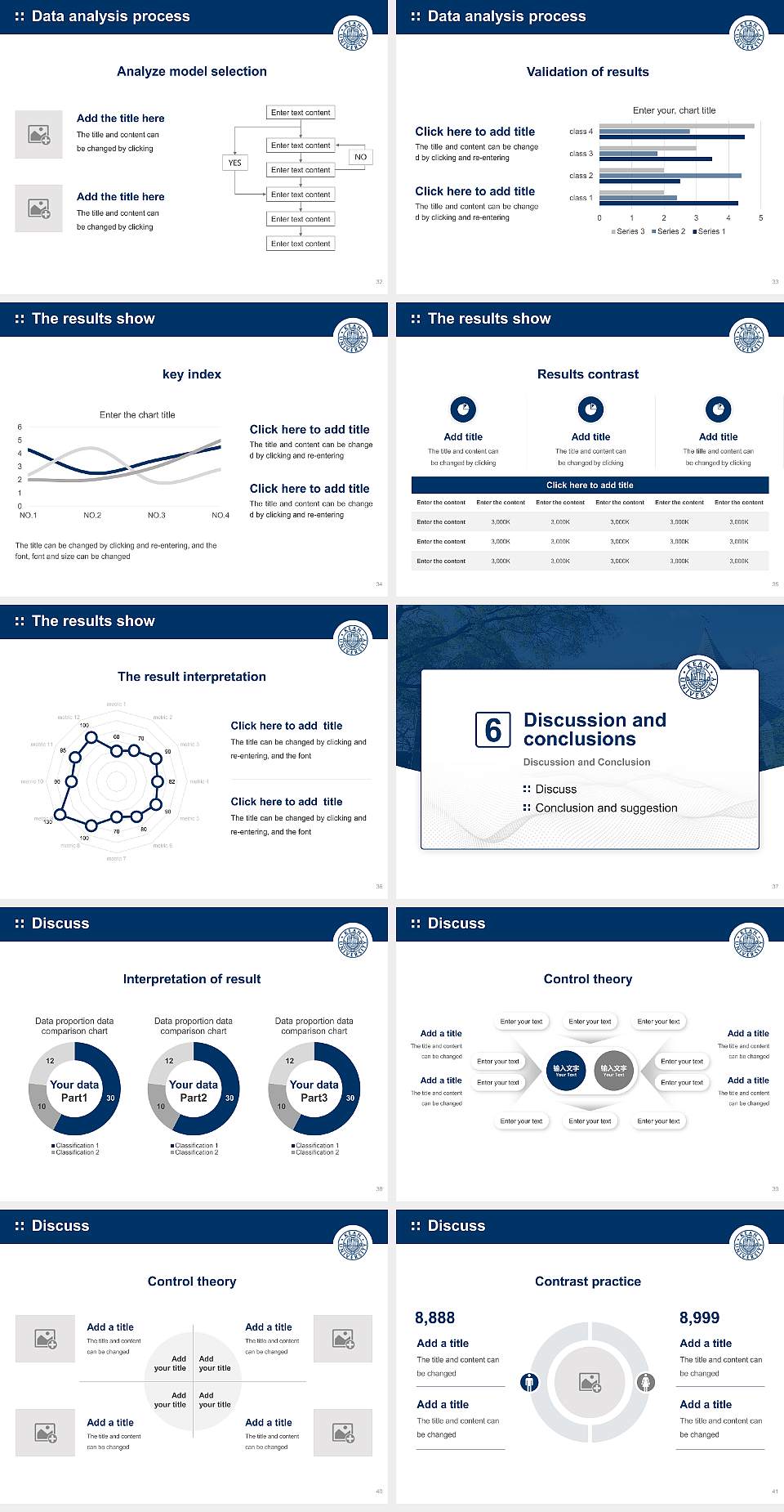 Kean University Graduation Thesis Defense PPT Template4:3 ratio PPT effect preview image5