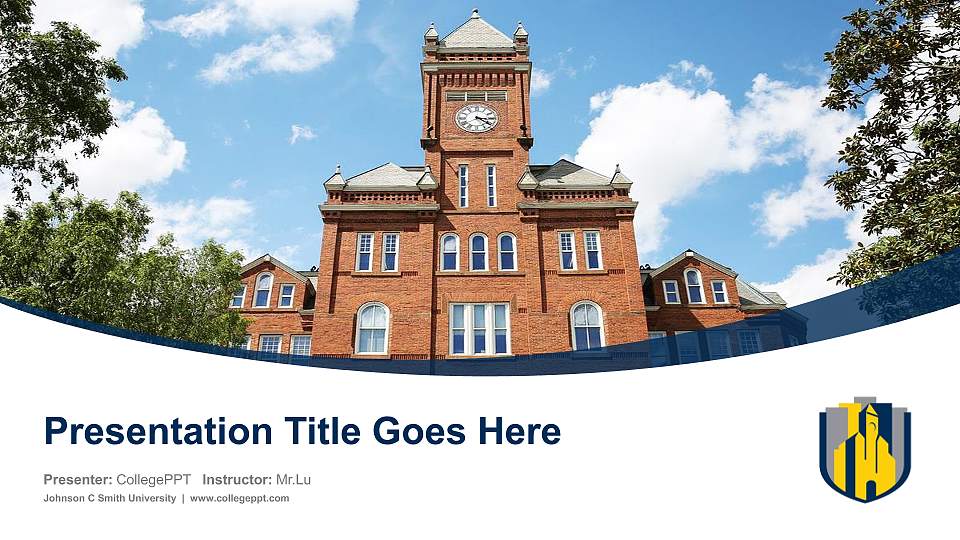 Johnson C Smith University Course/Courseware Creation PPT Template16:9 ratio PPT effect preview image