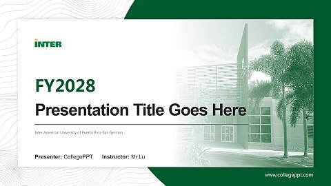 Inter American University of Puerto Rico-San German Academic Presentation/Research Findings Report PPT Template